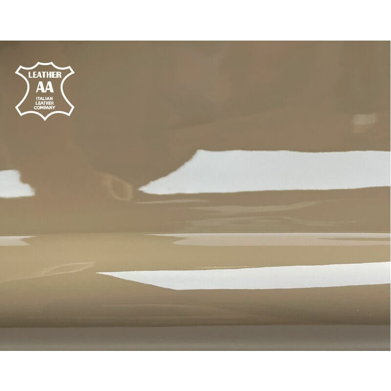 Taupe Patent Lambskin Hides 0.8mm/2oz / TAUPE PATENT 1100