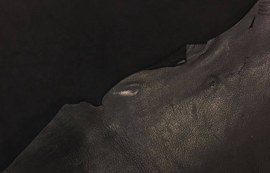Black Soft Suede Lambskin 0.8mm/2oz / COAL BLACK 98