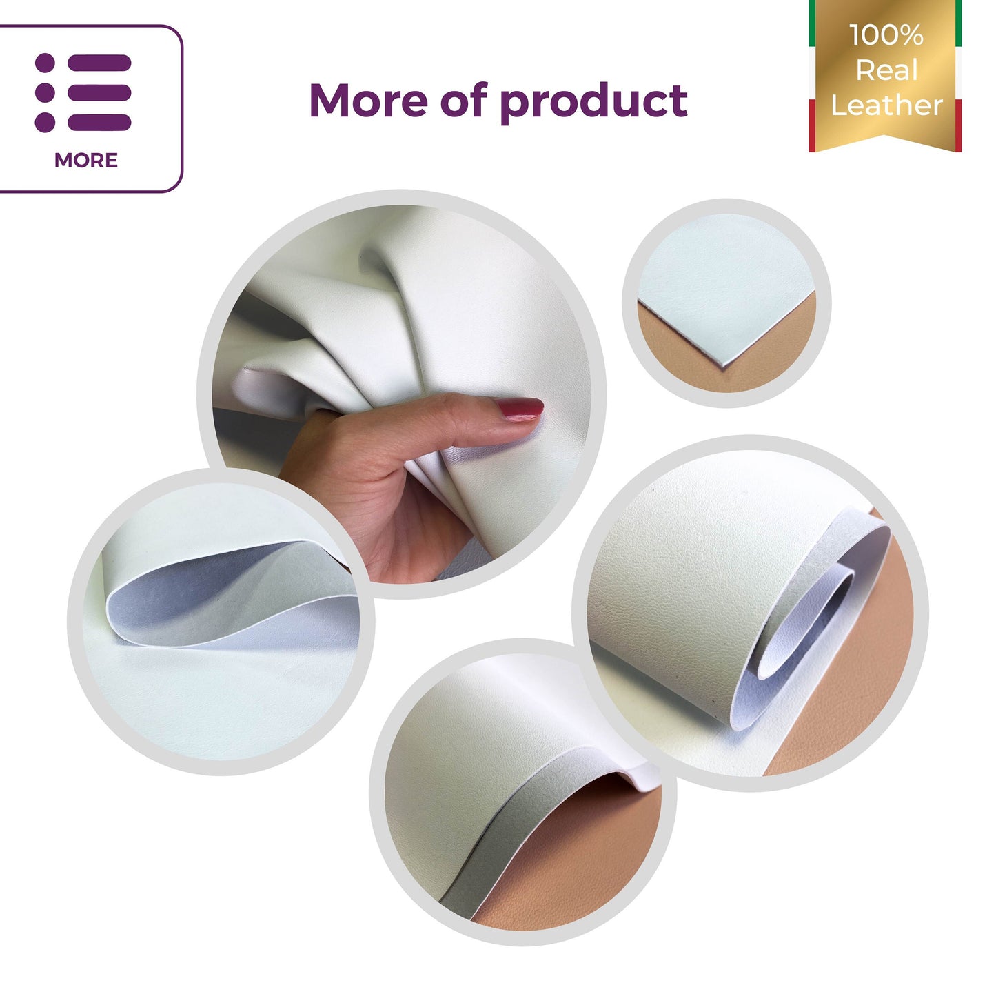 White Lambskin Sheets 2.25oz/0.9mm / PURE WHITE 657