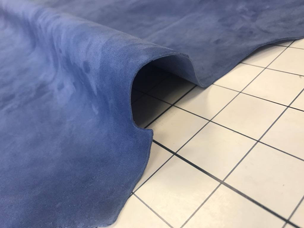 Blue Lambskin Suede Leather 0.8mm//2oz MOONLIGHT BLUE 343