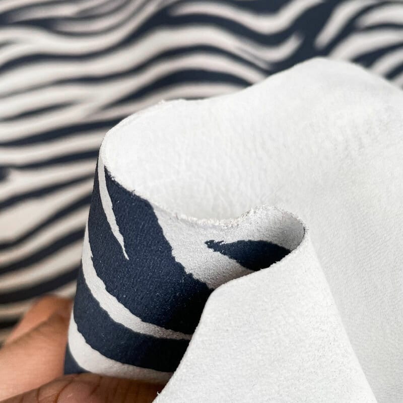Soft Zebra Print Lambskin 1.1mm/2.75oz WASHED ZEBRA 1188