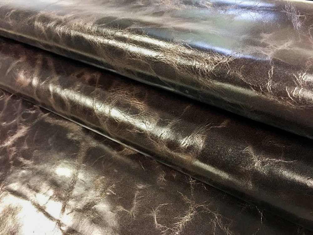 Dark Brown Vitange Patent Lambskin 0.8mm/2oz / SEAL BROWN 522