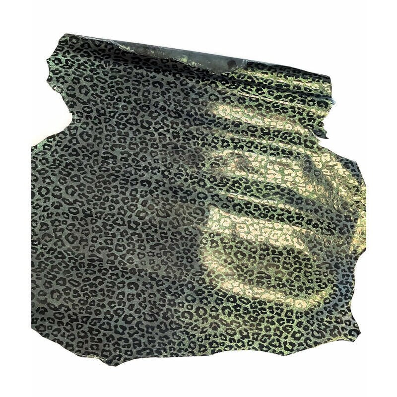 Glossy Lambskin With Leopard Print 0.9-1.0mm/2.25-2.5oz / NIGHTSKY LEO 1279