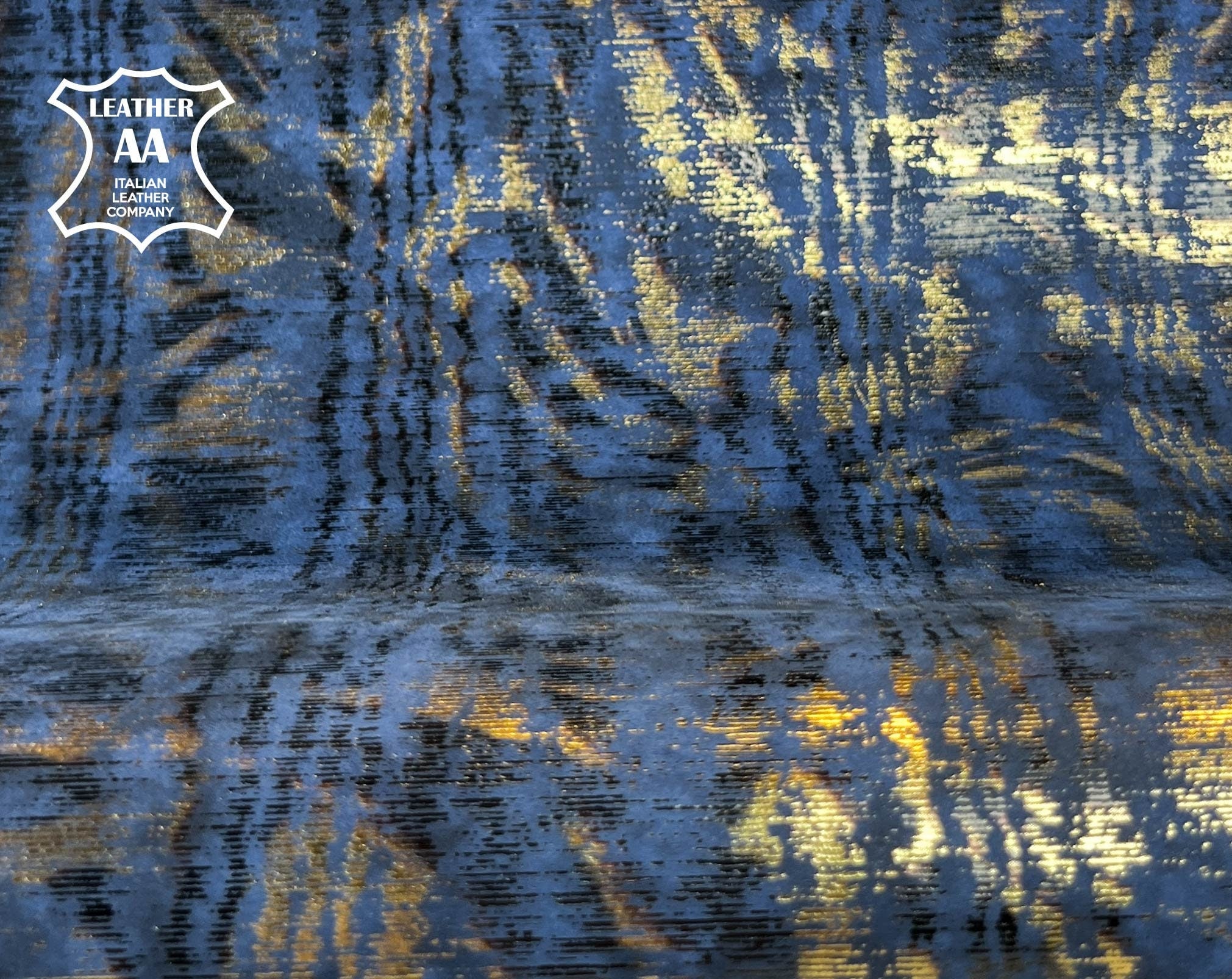 Blue Golden Bark Lambskin Leather 0.9-1.1mm /2.25-2.75oz