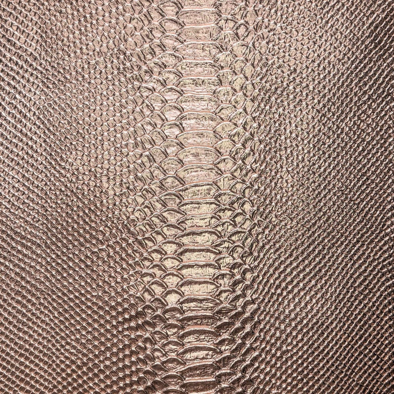 Rose Gold Lambskin With Snake Print 0.7mm/1.75oz / ROSE GOLD SNAKE 896