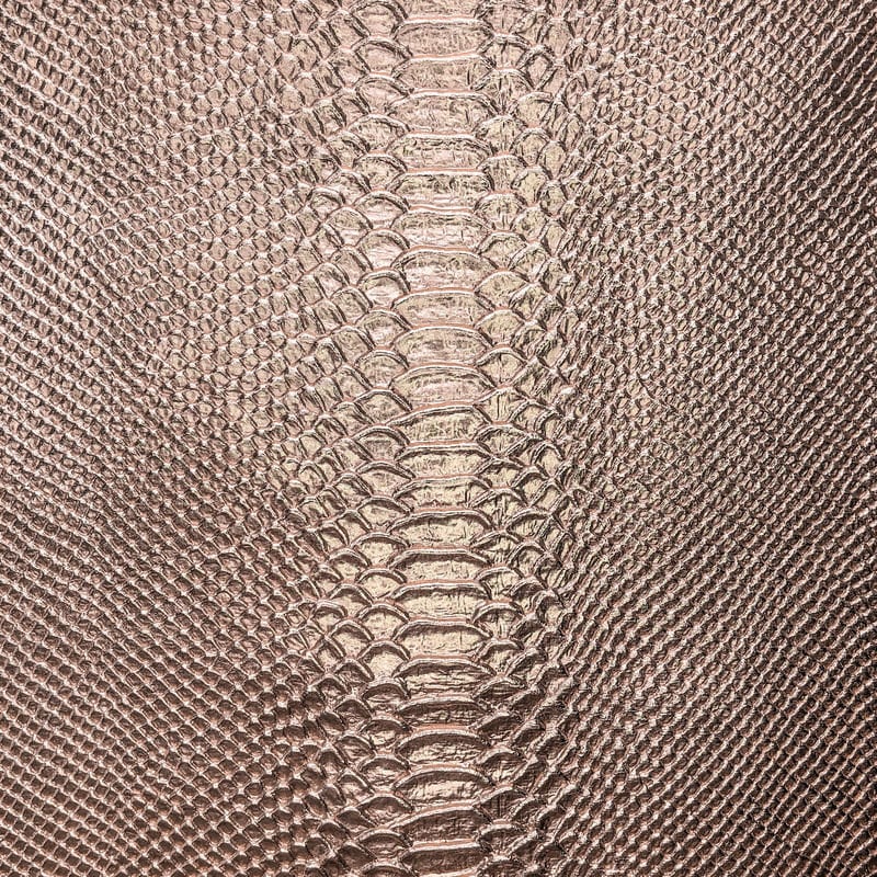 Rose Gold Lambskin With Snake Print 0.7mm/1.75oz ROSE GOLD SNAKE 896
