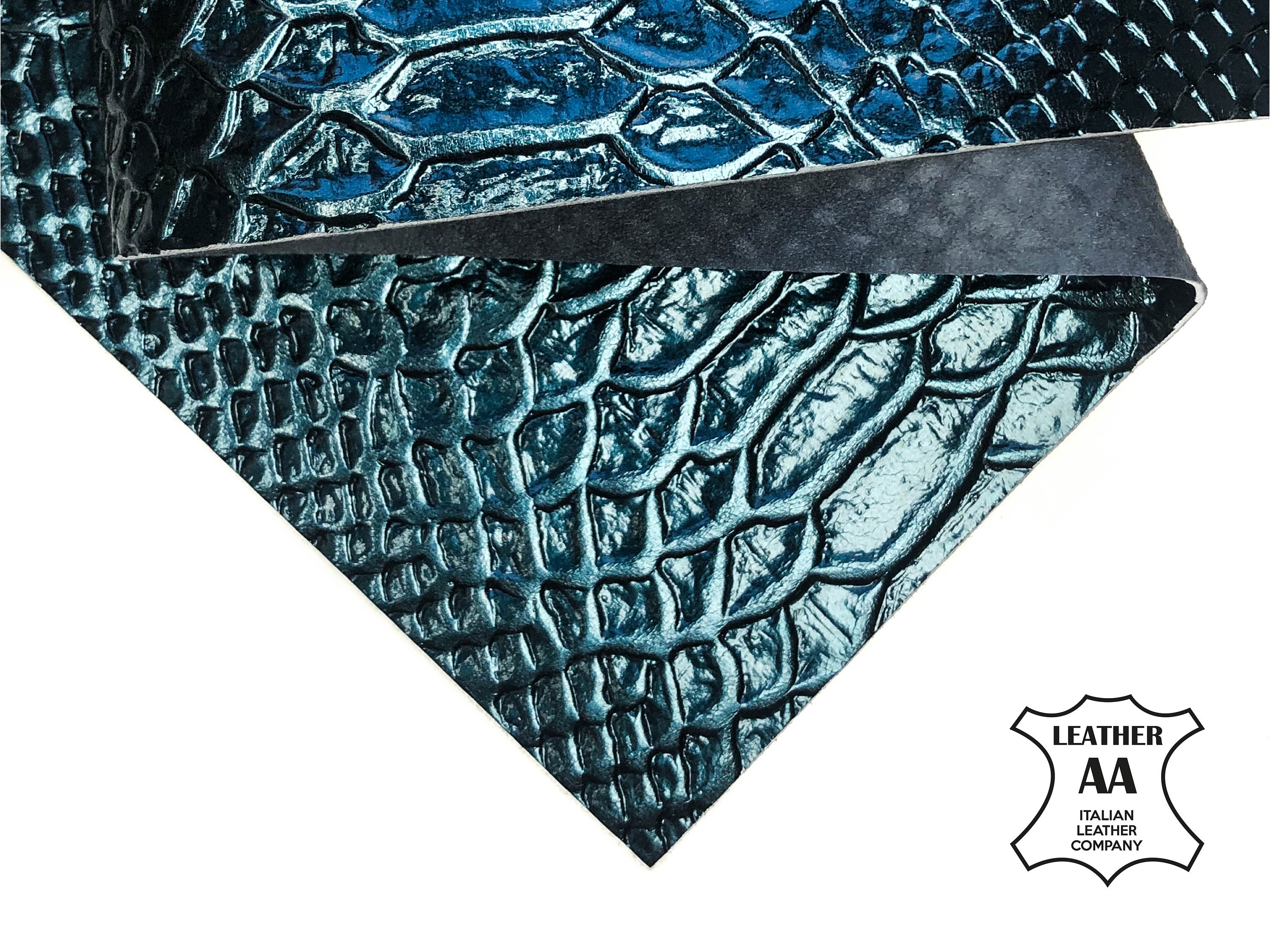 Teal Lambskin Sheets With Print 0.7mm/1.75oz / TEAL SNAKE 1021