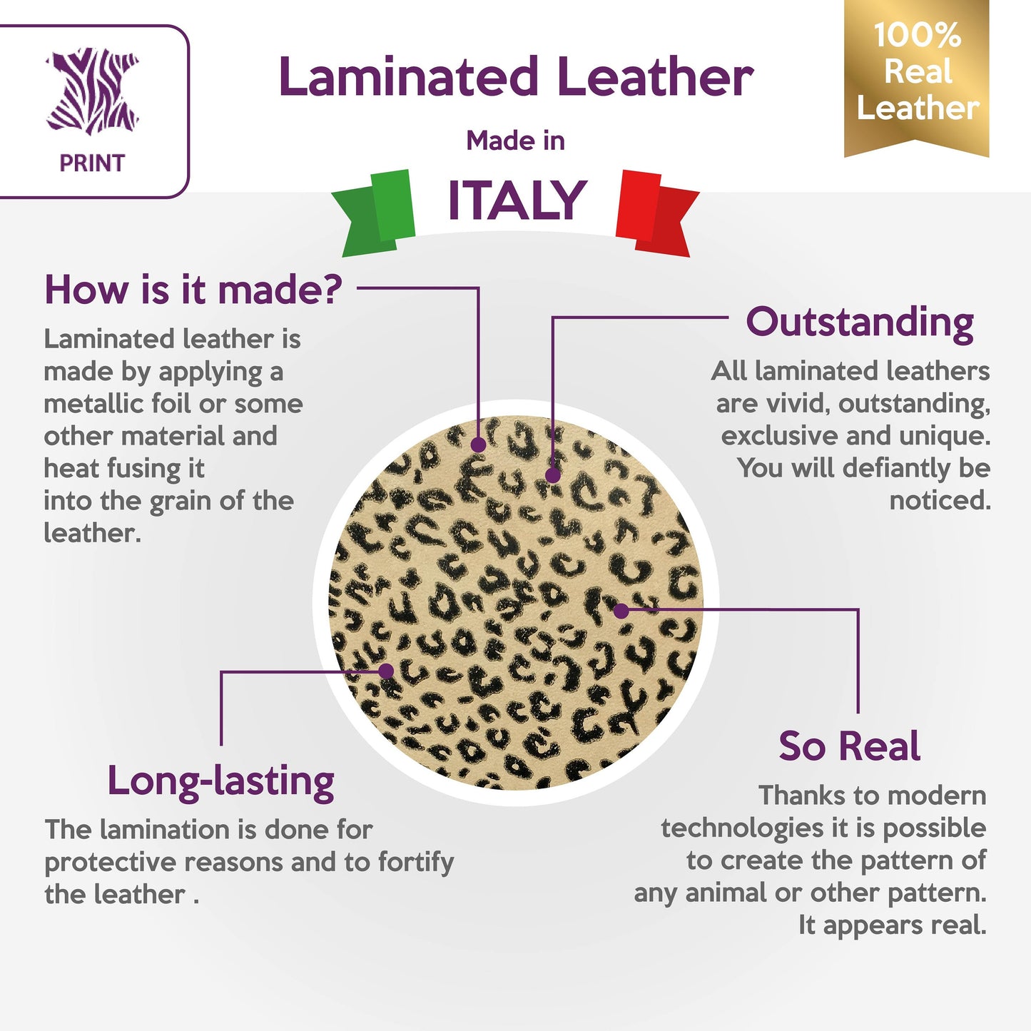 Cheetah Spot Lambskin Sheets 1.75oz/0.7mm / ICED COFFEE 696
