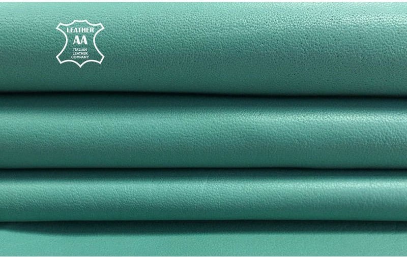 Mint Lambskin Leather Hides 0.8mm/2oz / MINT GREEN 645