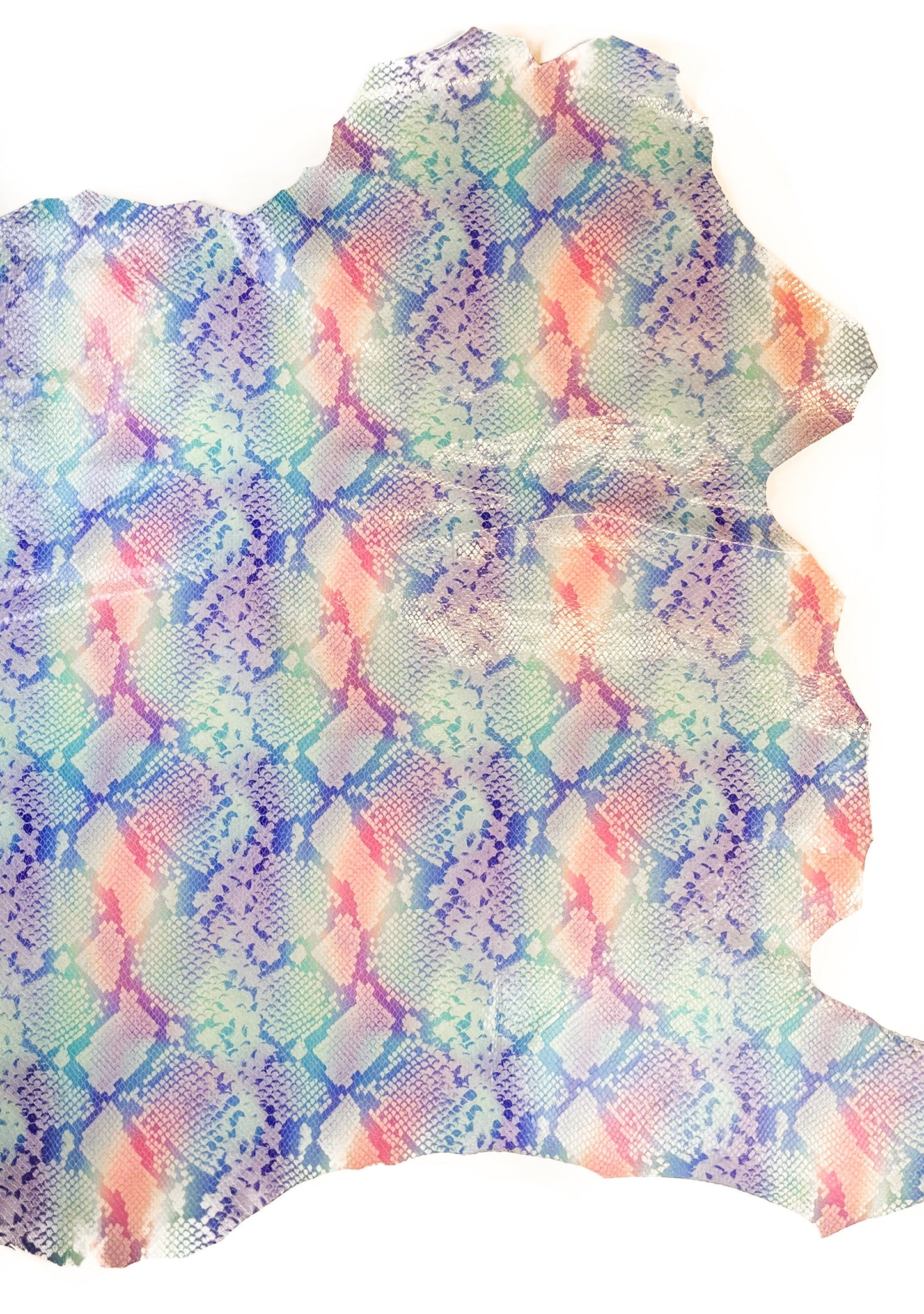 Bright Colors Snake Print Lambskin Leather 0.9mm/2.25oz / COCTAIL SNAKE MIX 1338