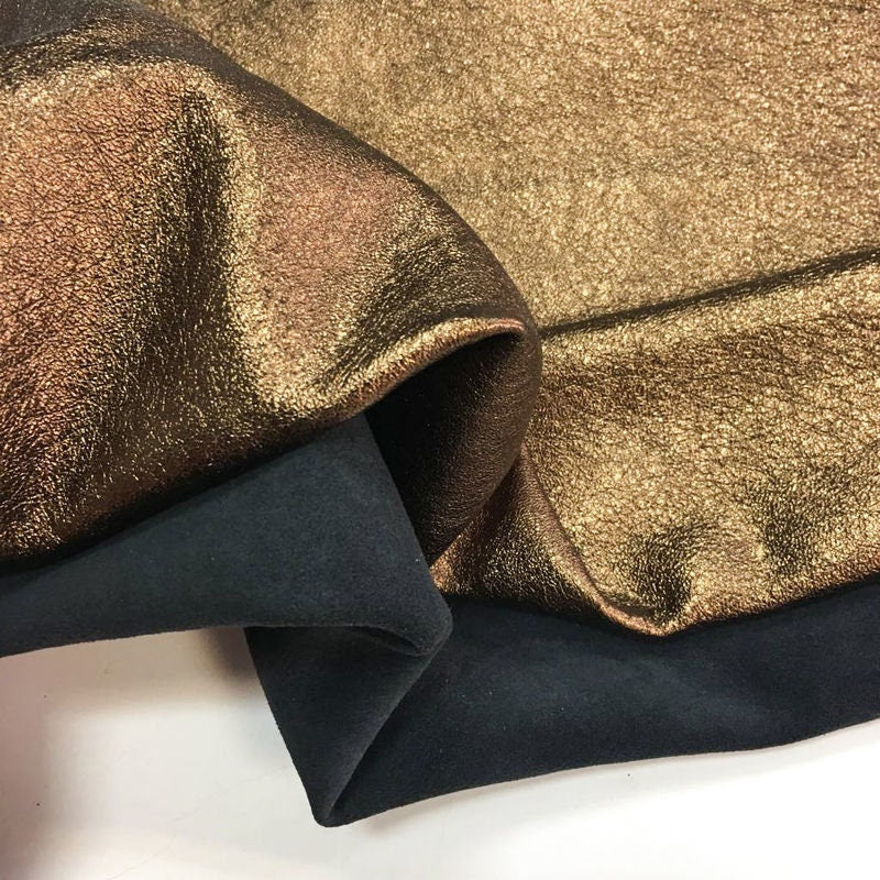 Bronze Metallic Lambskin Leather /0.7mm/1.75oz / CRUNCHY BRONZE 785