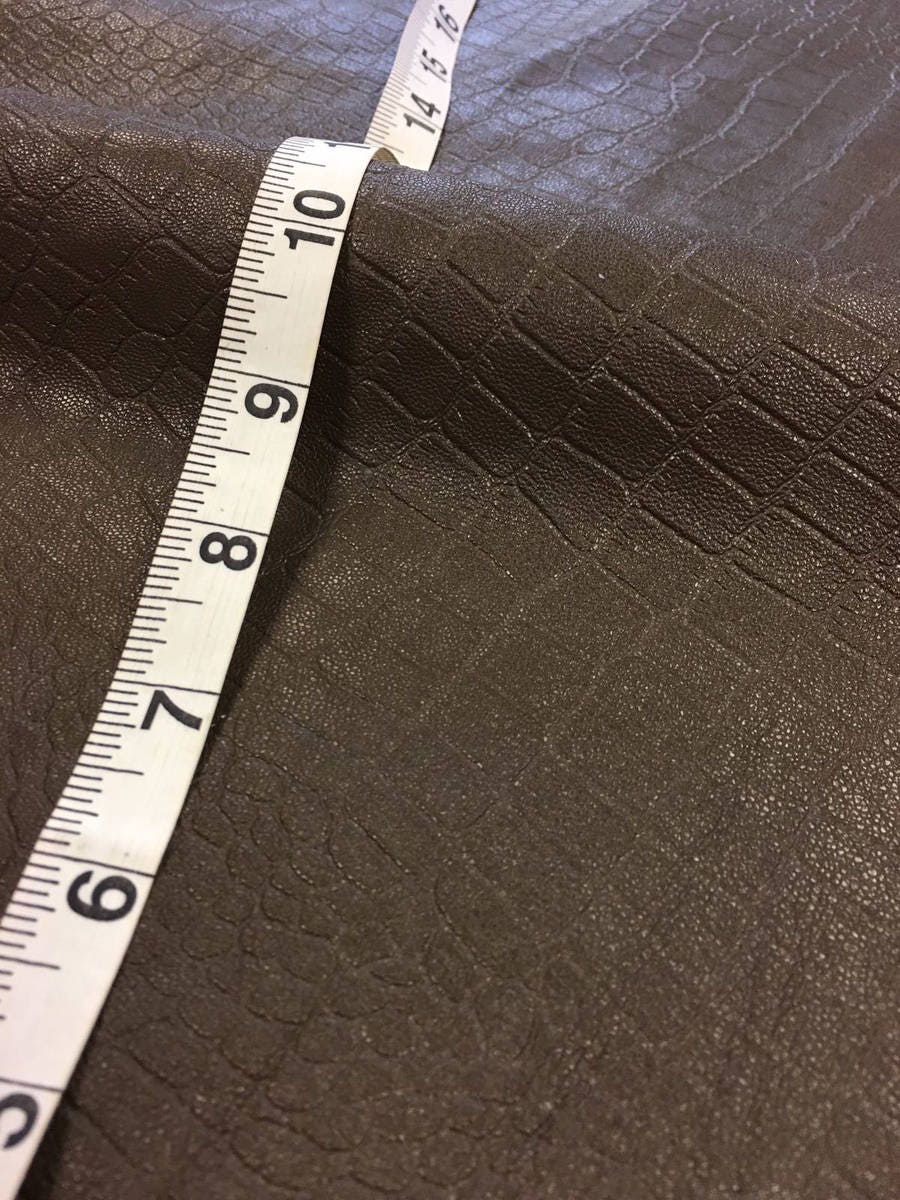 Brown Reptile Print Lambskin 0.8mm/2oz / WREN CROCODILE 512