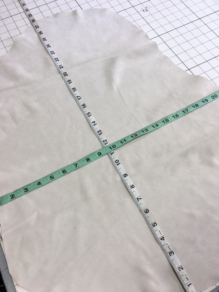 White Suede Linen White Thin Velour 0.5mm/1.25oz / BIRCH 607