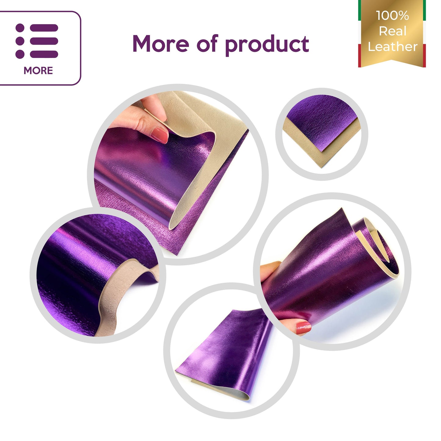 Metallic Purple Lambskin Sheets 0.8mm/2oz / VIOLA 705
