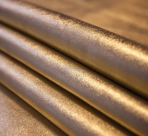 Metallic leather