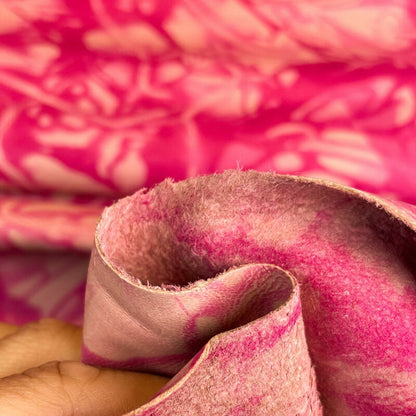 Pink Tie Dye Print Lambskin Leather 0.6mm/1.5oz / PINK TIE DYE 1388