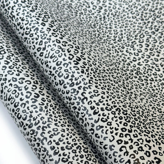 White Cheetah Print Italian Lambskin 0.6mm/1.5oz Thin WHITE GEPARD 1609