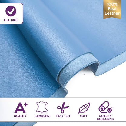Blue Leather Sheet 0.8mm/2oz /  BONNIE BLUE 707