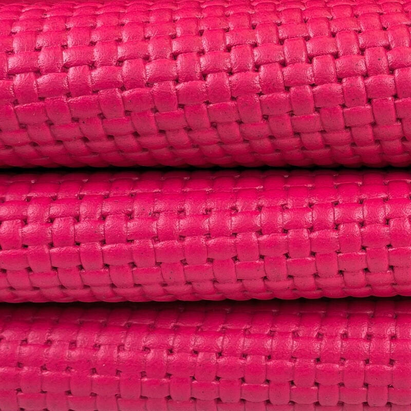 Juicy Pink Knitted Print Lambskin 0.7mm/1.75oz / WOVEN CABARET 1356