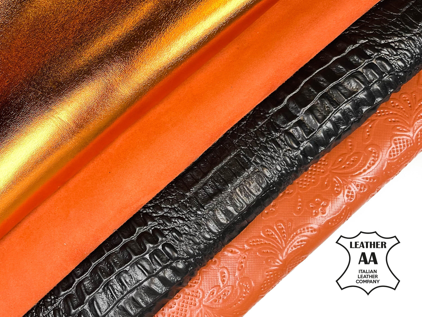 Halloween Theme Lambskin Leather Bundle of 4 Italian Skins 0.5-1.0mm / 1.25-2.5oz