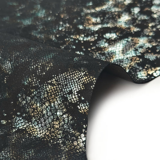 Iridescent Snakeskin Print Lambskin 1mm/2.5oz Thick 1612