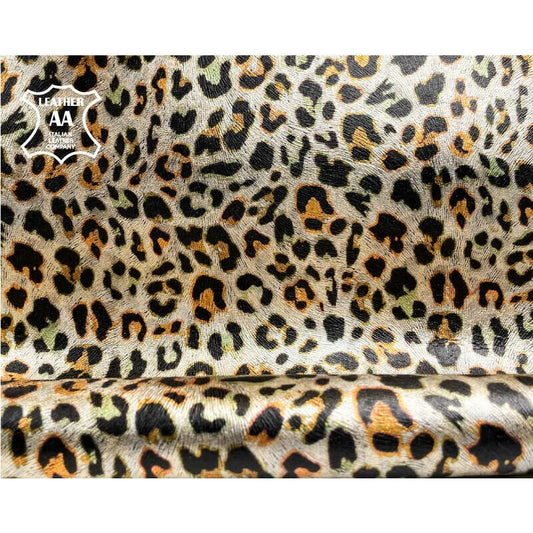 Metallic Leopard Print Lambskin 0.6mm/1.5oz / SPRING LEOPARD 1130