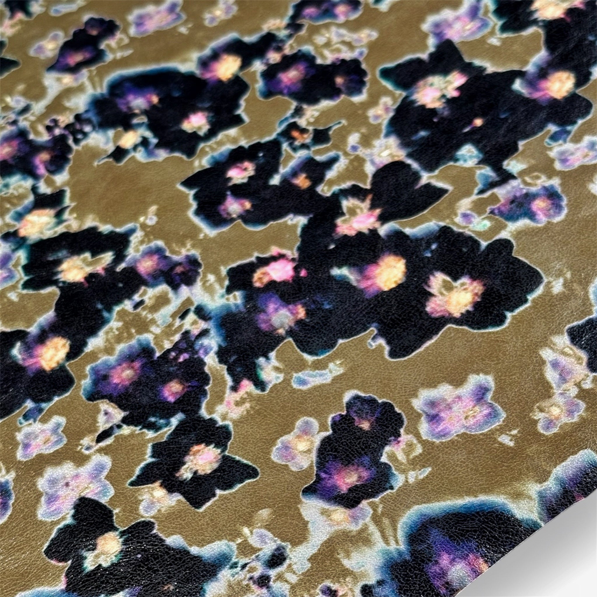 Floral Lambskin With Print 0.7-0.8mm/1.75-2oz KHAKI FLORAL 1553