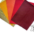 Snake Print On Lambskin Leather 8x10in Sheets 0.8-1.2mm/2-3oz