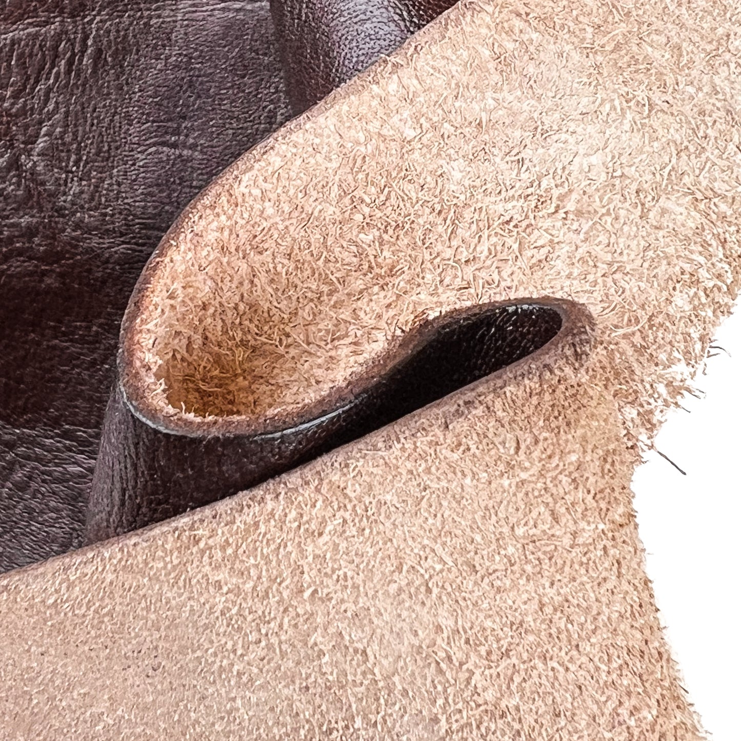 Brown Thick Calfskin Veg Side Hide With Texture 1.7-1.9mm/4.25-4.75oz Dark Brown VEG TAN 1455