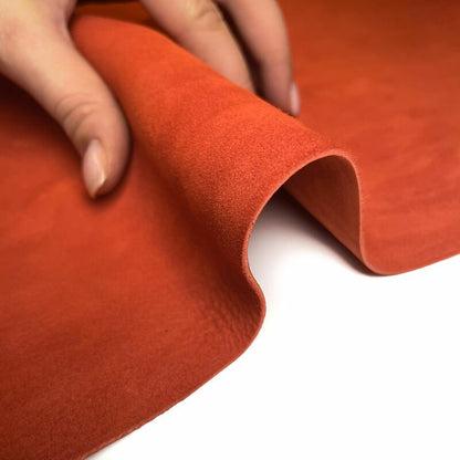 Pumpkin Orange Suede Lambskin Leather 0.9mm//2.25oz Pureed Pumpkin 1054