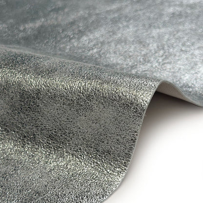 Sparkly Metallic Lambskin Leather SILVER SHIMMER 1626