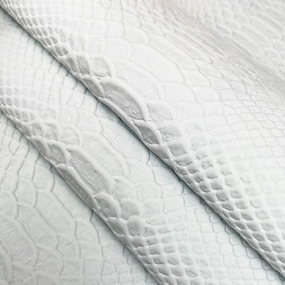 White Lambskin With Snake Print 0.9mm/2.25oz WHITE SNAKE 1184