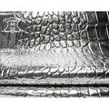 Metallic Silver Lambskin With Crocodile Print 0.6mm/1.5oz SILVER CROCODILE 1017