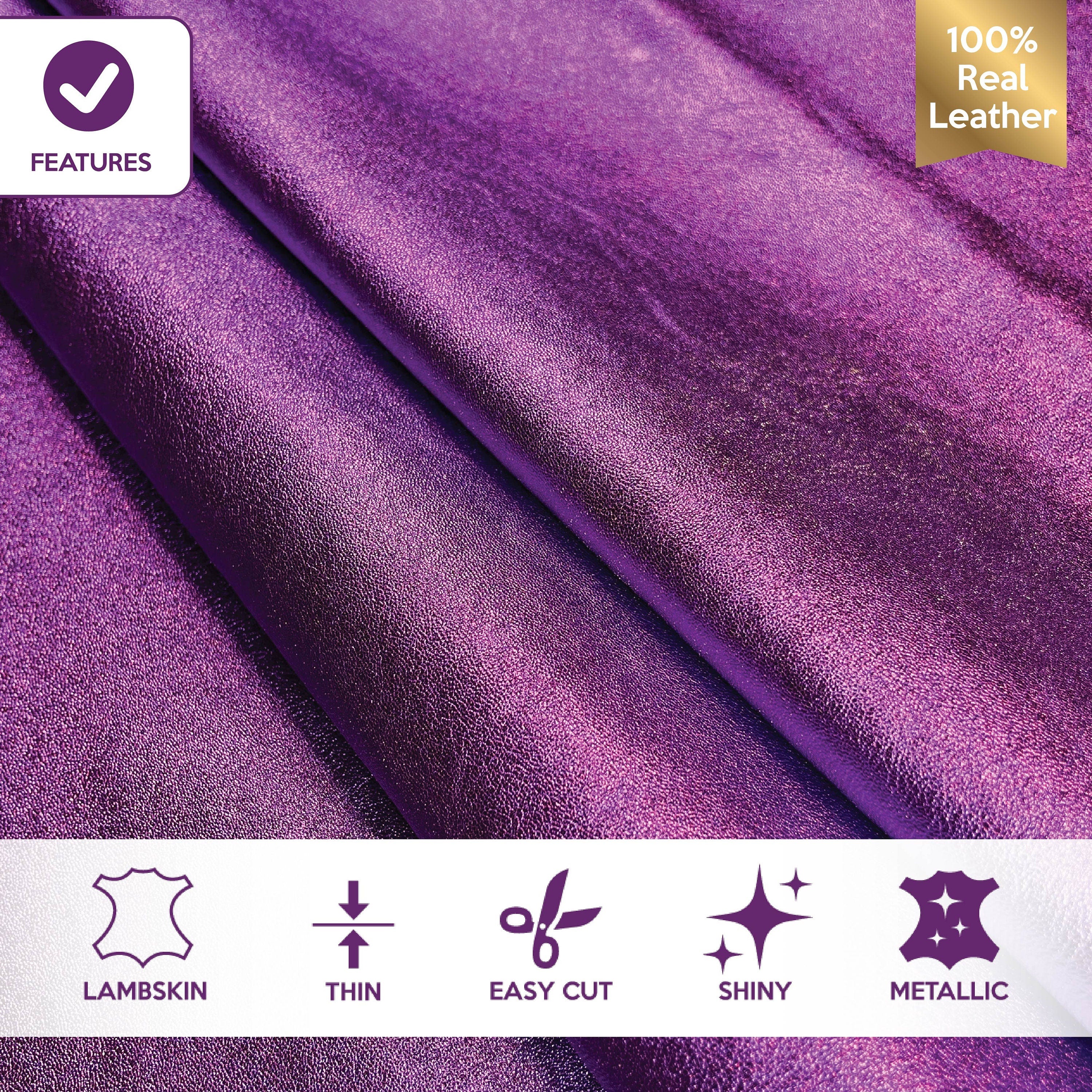 Purple Metallic Lambskin 0.7-1mm/1.75-2.5oz VIOLA 705