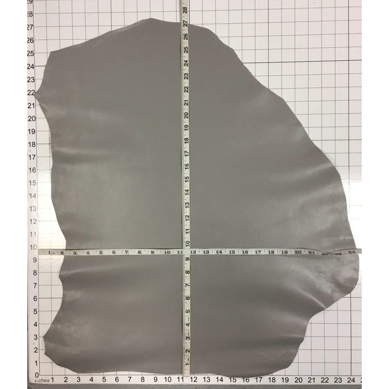 Gray Lambskin Leather  0.7mm/1.75oz / FLINT GRAY 698