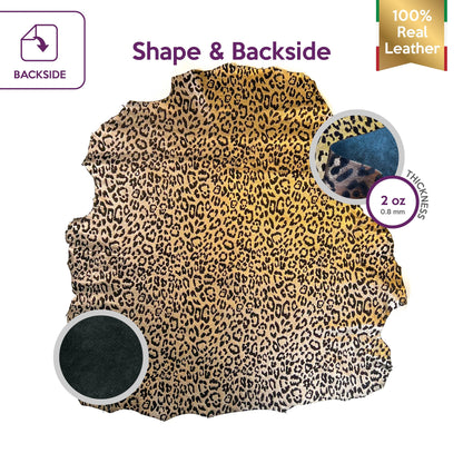 Metallic Lambskin With Leopard Print 0.8mm/2oz / BRONZE LEOPARD 1426