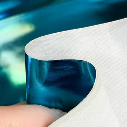 Metallic Aqua Blue Lambskin 0.9mm/2.25oz / TOPAZ MIRROR 1155