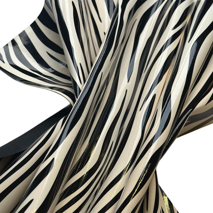 Zebra Print Lambskin Patent Leather Sheets 0.7mm/1.75oz ZEBRA 848