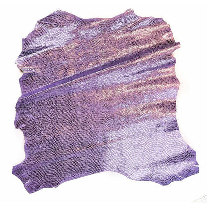 Purple Metallic Animal Print Lambskin 0.9-1.2mm/2.25-3oz / METALLIC LAVENDER MIX 1334