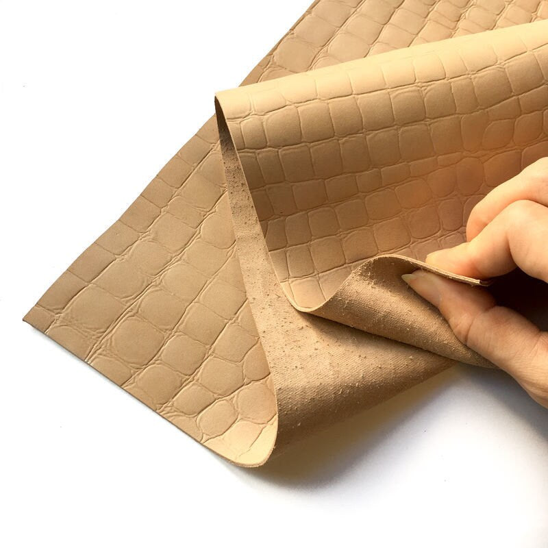 Crocodile Print VEG TAN Crust Sheets 2.5oz/1.0mm