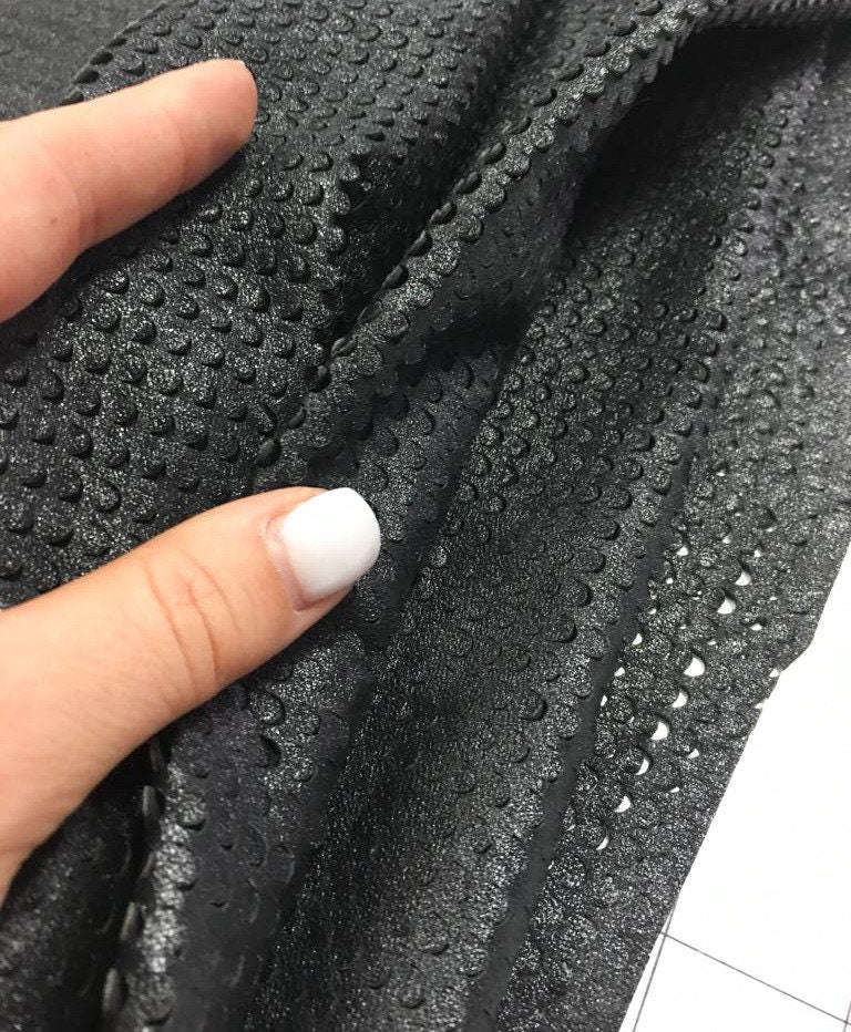 Black Lambskin Leather With Print 0.8mm/2oz BLACK MERMAID 667