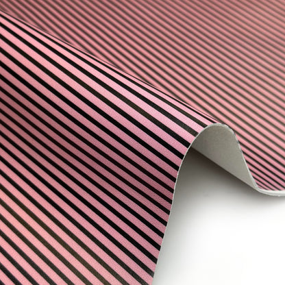 Pink Lambskin Leather With Black Lines 1.2mm//3oz PINK STRIPES 1631