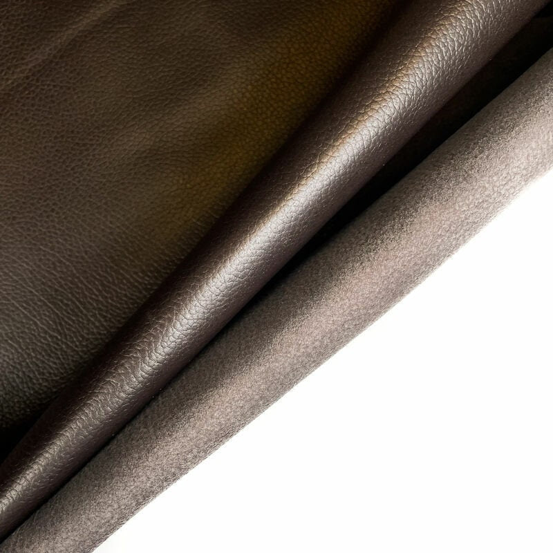 Dark Brown Lambskin Leather Pebbled Print 0.7mm/1.75oz COFFE BEAN 1160