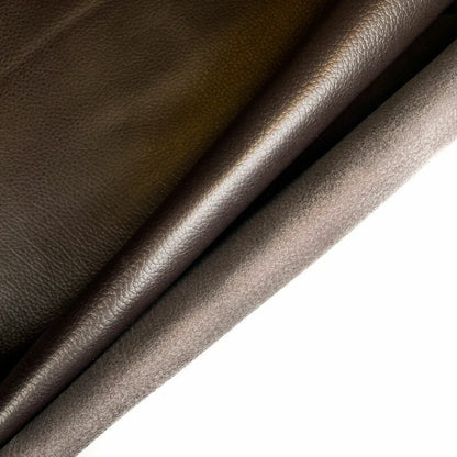 Dark Brown Lambskin Leather Pebbled Print 0.7mm/1.75oz COFFE BEAN 1160