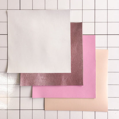 Pastel Pink  Lambskin Sheet Set for Crafts 4 Pieces