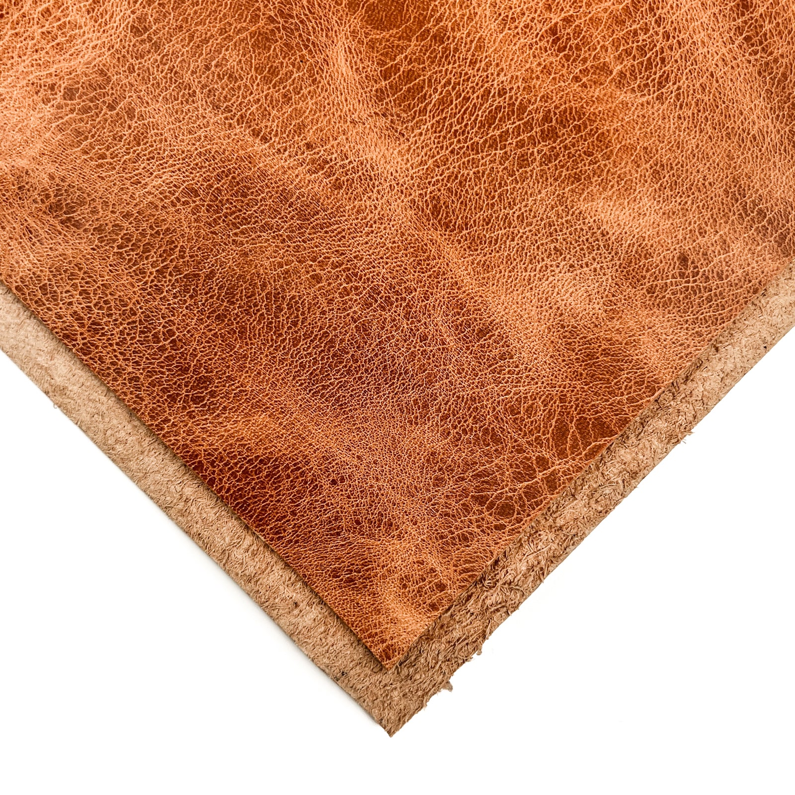 Light Brown Vintage Calf Veg Leather Sheets With Texture 1.6-1.8mm / VINTAGE VEG TAN 1454
