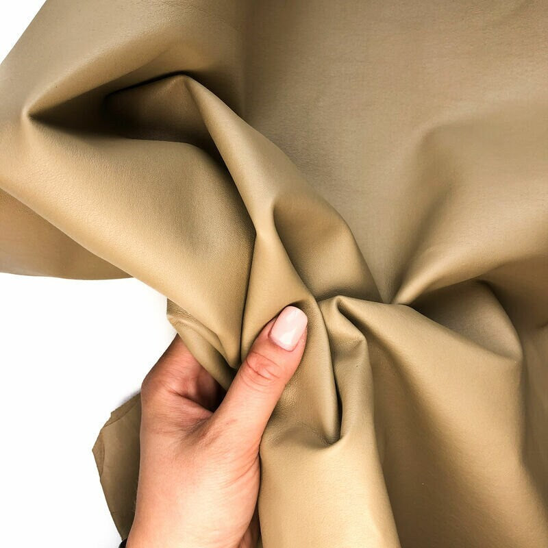Beige Stretch Lambskin 0.8mm/2oz / Elastic Lambskin /  INCENSE 947
