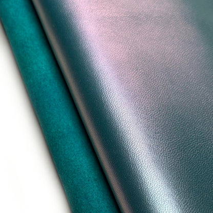 Perlamuter Green Mixed With Blue Lambskin Leather 0.8mm//2oz Peacock Blue1656