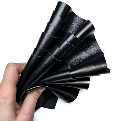 Black Lambskin Sheet Scrap Pack / All Size Pre-cut DIY Genuine Leather Samples