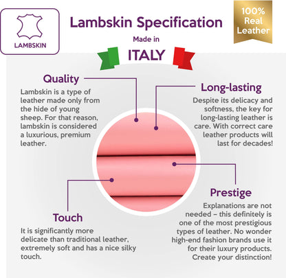 Pink Lambskin Leather Hides 0.8mm/2oz / LILAC CHIFFON 578